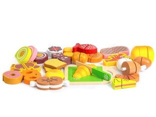 Puidust toiduained Ecotoys, 23 tk hind ja info | Tüdrukute mänguasjad | kaup24.ee