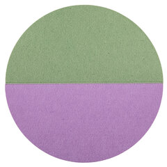 круглый двухцветный коврик из фетра 38 см фиолетового и зеленого цвета цена и информация | Скатерти, салфетки | kaup24.ee