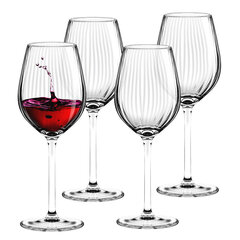 komplekt 4 punase veini klaasi 500ml цена и информация | Стаканы, фужеры, кувшины | kaup24.ee