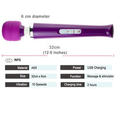 LIVMAN E-123 suure suurusega mikrofoni tüüpi masseeriv vibraator 10 vibratsioonirežiimiga hind ja info | Vibraatorid | kaup24.ee