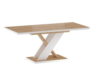 Обеденный стол BRW Eryk, коричневый/белый цена и информация | Кухонные и обеденные столы | kaup24.ee