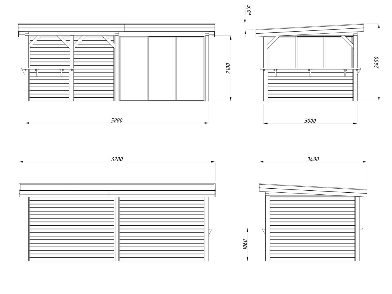 Suveköök Lenna 16,6 m² SET407 liugustega hind ja info | Kuurid ja aiamajad | kaup24.ee