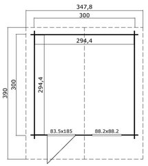 Aiamaja Küpros 3B 8,7 m² hind ja info | Kuurid ja aiamajad | kaup24.ee