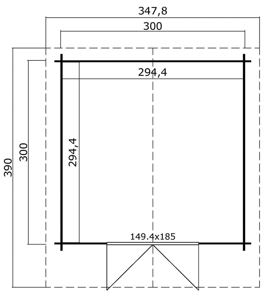 Aiamaja Küpros 3D 8,7 m² hind ja info | Kuurid ja aiamajad | kaup24.ee