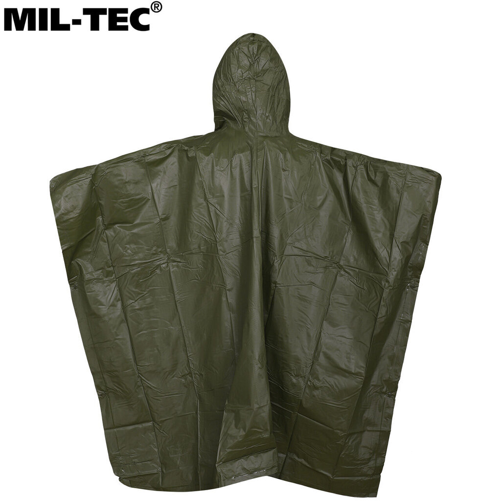 Vihmamantel poncho 5in1 PVC Mil-Tec 203x127 roheline цена и информация | Veekindlad kotid, ümbrised, vihmakeebid | kaup24.ee