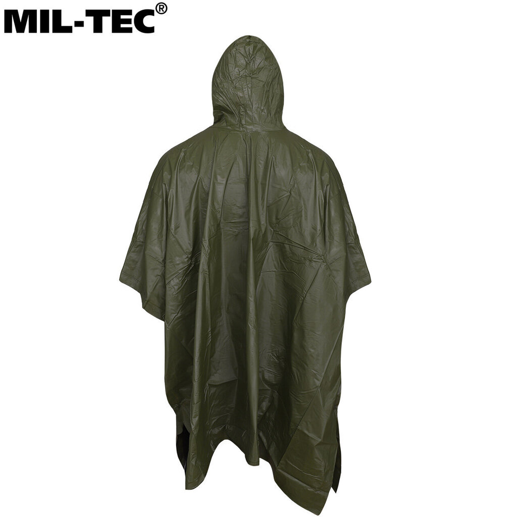 Vihmamantel poncho 5in1 PVC Mil-Tec 203x127 roheline hind ja info | Veekindlad kotid, ümbrised, vihmakeebid | kaup24.ee