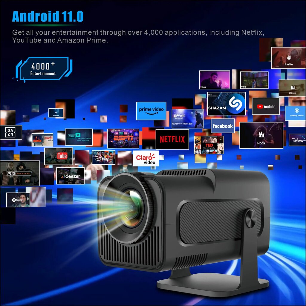 Magcubic 4K Android 11 Native 1080P 390ANSI Dual Wifi6 BT5.0 hind ja info | Projektorid | kaup24.ee