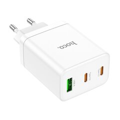 Сетевая зарядка Hoco N33 1xUSB-A/2xType-C 35W белая цена и информация | Зарядные устройства для телефонов | kaup24.ee