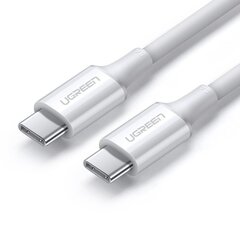 USB кабель Ugreen US300 USB-C to USB-C 5A 100W 1.5m белый цена и информация | Кабели для телефонов | kaup24.ee