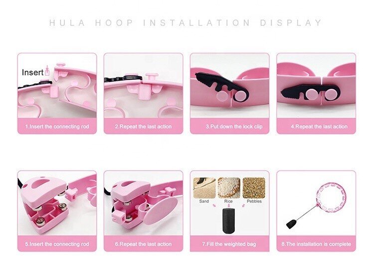 Võimlemisrõngas Smart Hula Hoop HHP008, roosa цена и информация | Hularõngad | kaup24.ee