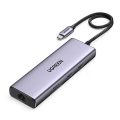 Ugreen CM511 Multifunctional HUB 5in1 USB-C/HDMI 1.4/USB-A/USB-C gray hind ja info | USB jagajad, adapterid | kaup24.ee
