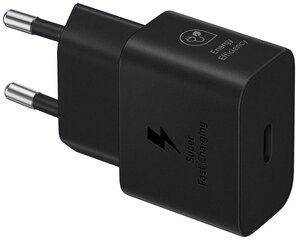 Samsung EP-T2510XBEGEU зарядное устройство 25W + USB-C провод 1М черное цена и информация | Зарядные устройства для телефонов | kaup24.ee
