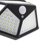 LED taustavalgustusega päikesepaneeliga liikumisanduriga lamp, must цена и информация | Aia- ja õuevalgustid | kaup24.ee