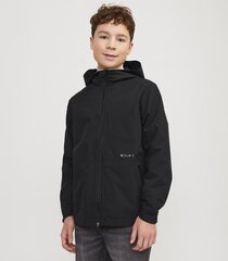 Jack & Jones laste softshell-jope 12253503*01, must hind ja info | Poiste joped | kaup24.ee