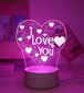 3D LED-öölamp I Love You цена и информация | Lastetoa valgustid | kaup24.ee