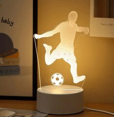 3D LED-öölamp jalgpalluri kuju цена и информация | Детские светильники | kaup24.ee