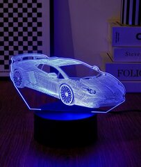 3D LED-öölamp Super autokuju hind ja info | Lastetoa valgustid | kaup24.ee