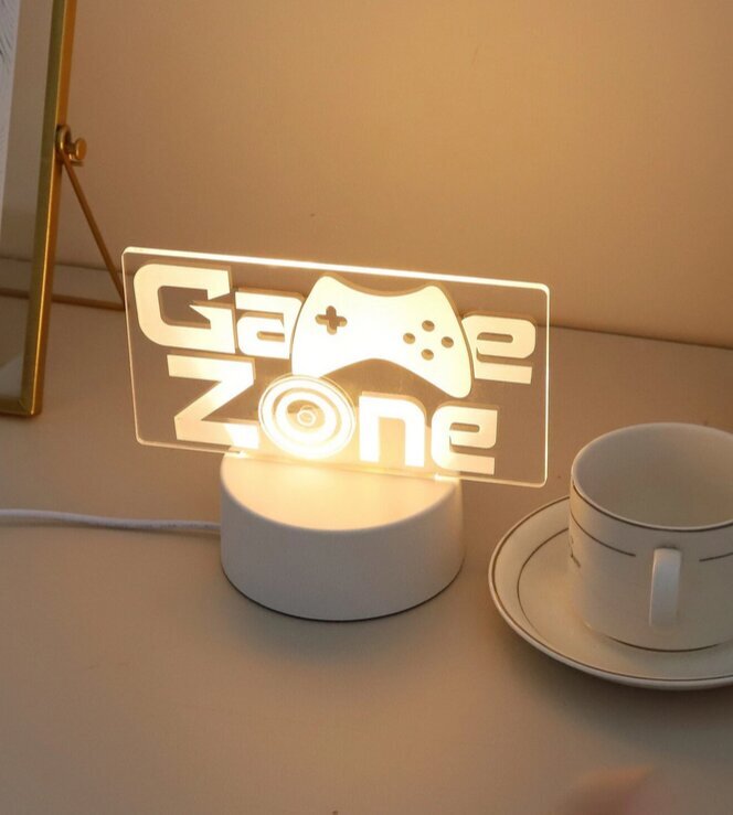 3D LED-öölamp Game Zone hind ja info | Lastetoa valgustid | kaup24.ee