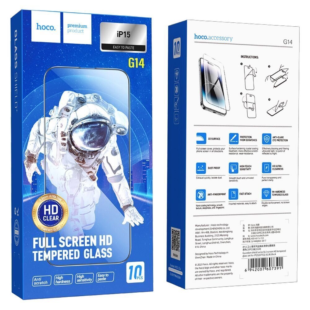 Hoco HD 5D Guardian Shield цена и информация | Ekraani kaitsekiled | kaup24.ee
