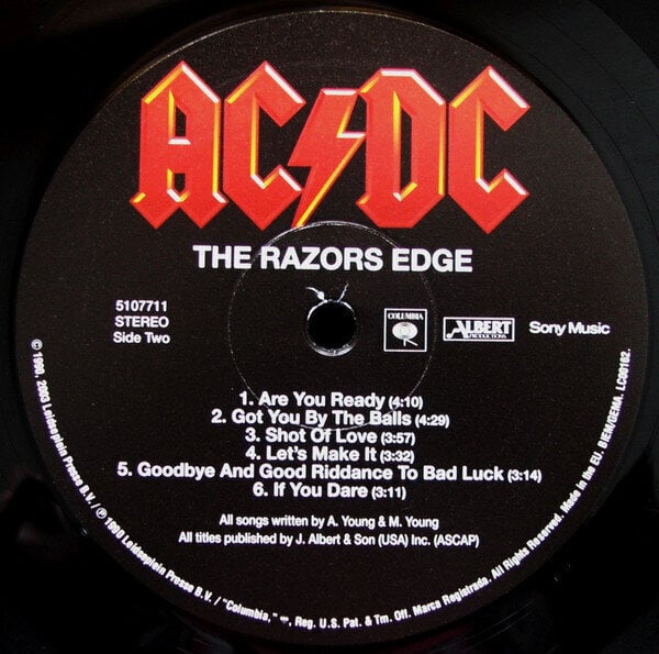 Vinüülplaat LP AC/DC - The Razors Edge 12 цена и информация | Vinüülplaadid, CD, DVD | kaup24.ee