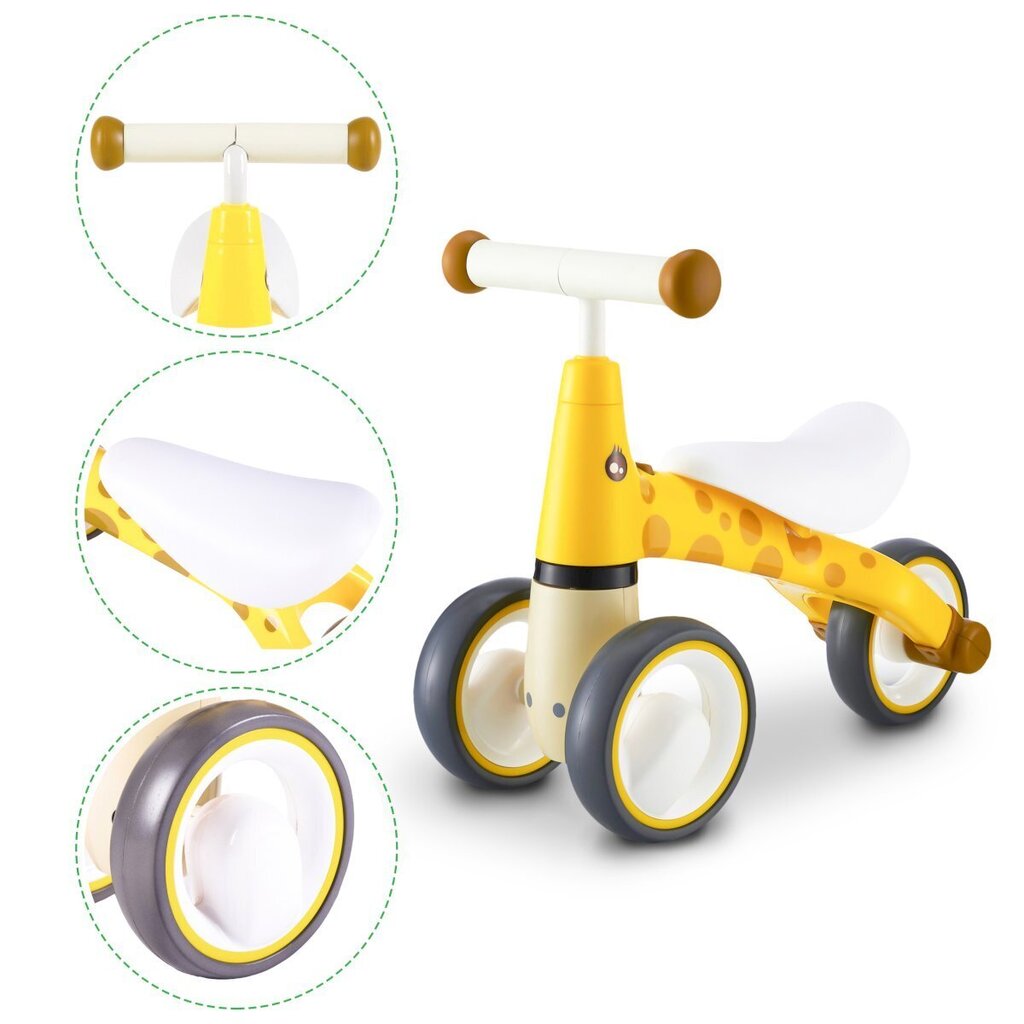 Tasakaaluratas Giraffe Eco Toys, kollane hind ja info | Jooksurattad | kaup24.ee