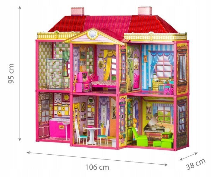 Nukumaja mööbliga ViLa Multistore, 128 tk цена и информация | Tüdrukute mänguasjad | kaup24.ee