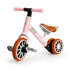 Pedaalidega kolmerattaline jalgratas Ecotoys 2in1, roosa цена и информация | Трехколесные велосипеды | kaup24.ee