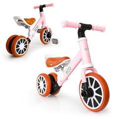 Pedaalidega kolmerattaline jalgratas Ecotoys 2in1, roosa цена и информация | Трехколесные велосипеды | kaup24.ee