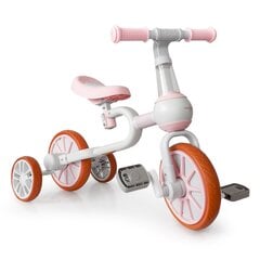 Jalgratas 4in1 pedaalide ja külgratastega Eco Toys, LC-V1311, roosa цена и информация | Трехколесные велосипеды | kaup24.ee