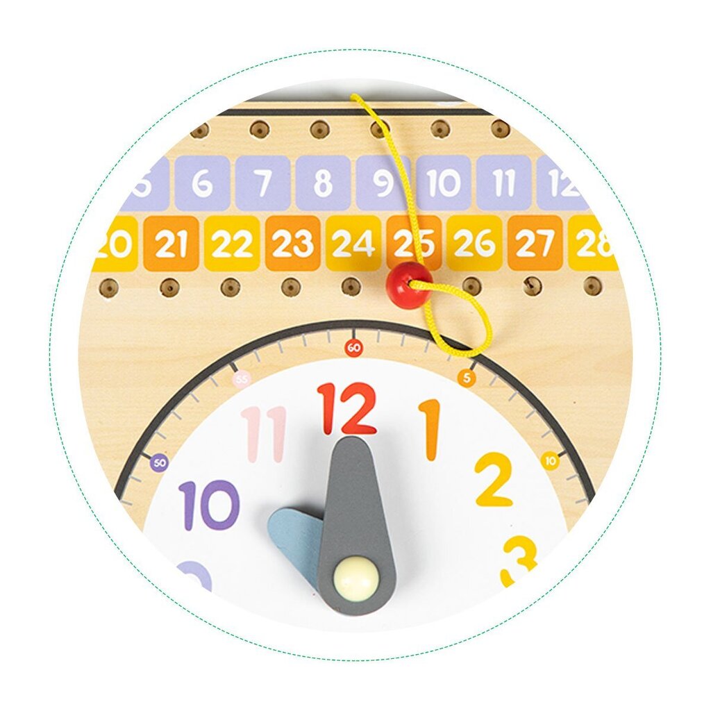 Puidust õppetahvel kalendri ja kellaga Ecotoys hind ja info | Arendavad mänguasjad | kaup24.ee