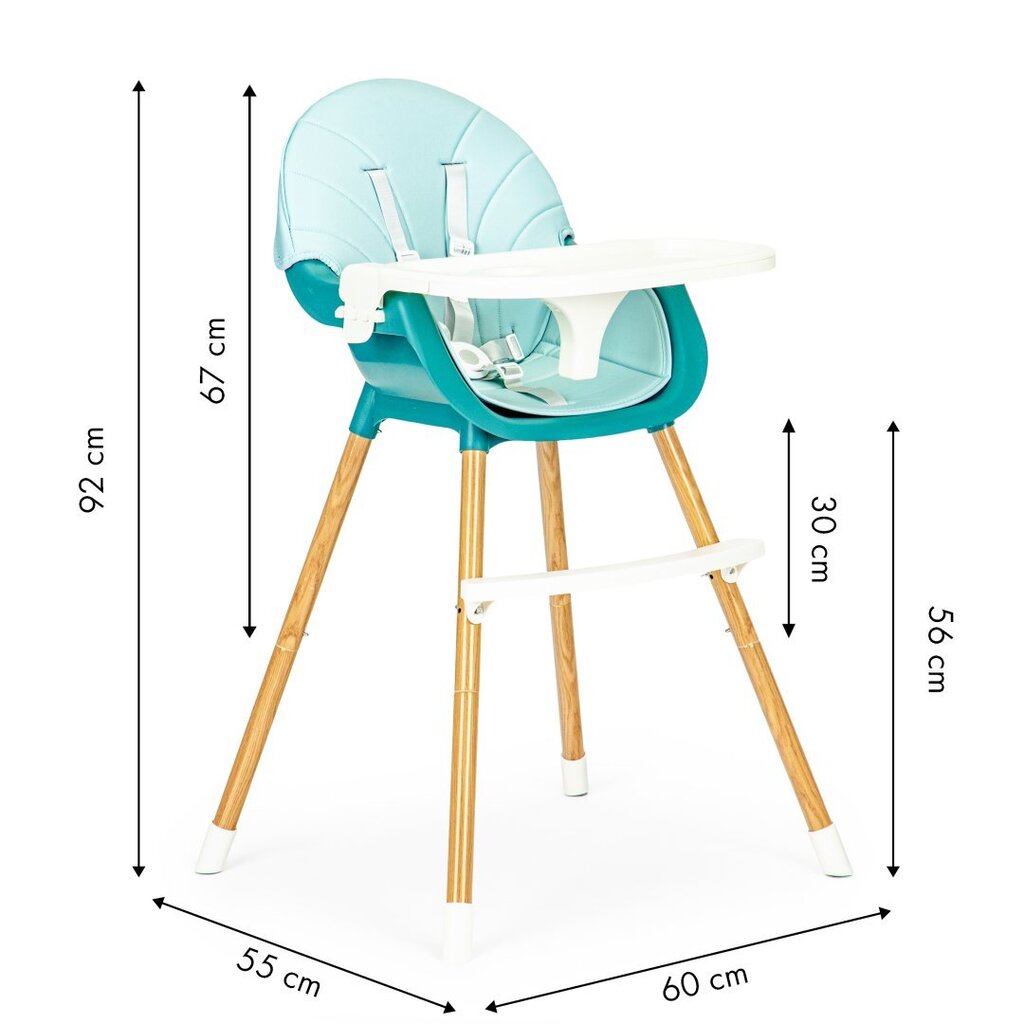 Söötmistool, 2in1, Ecotoys, sinine hind ja info | Laste söögitoolid | kaup24.ee