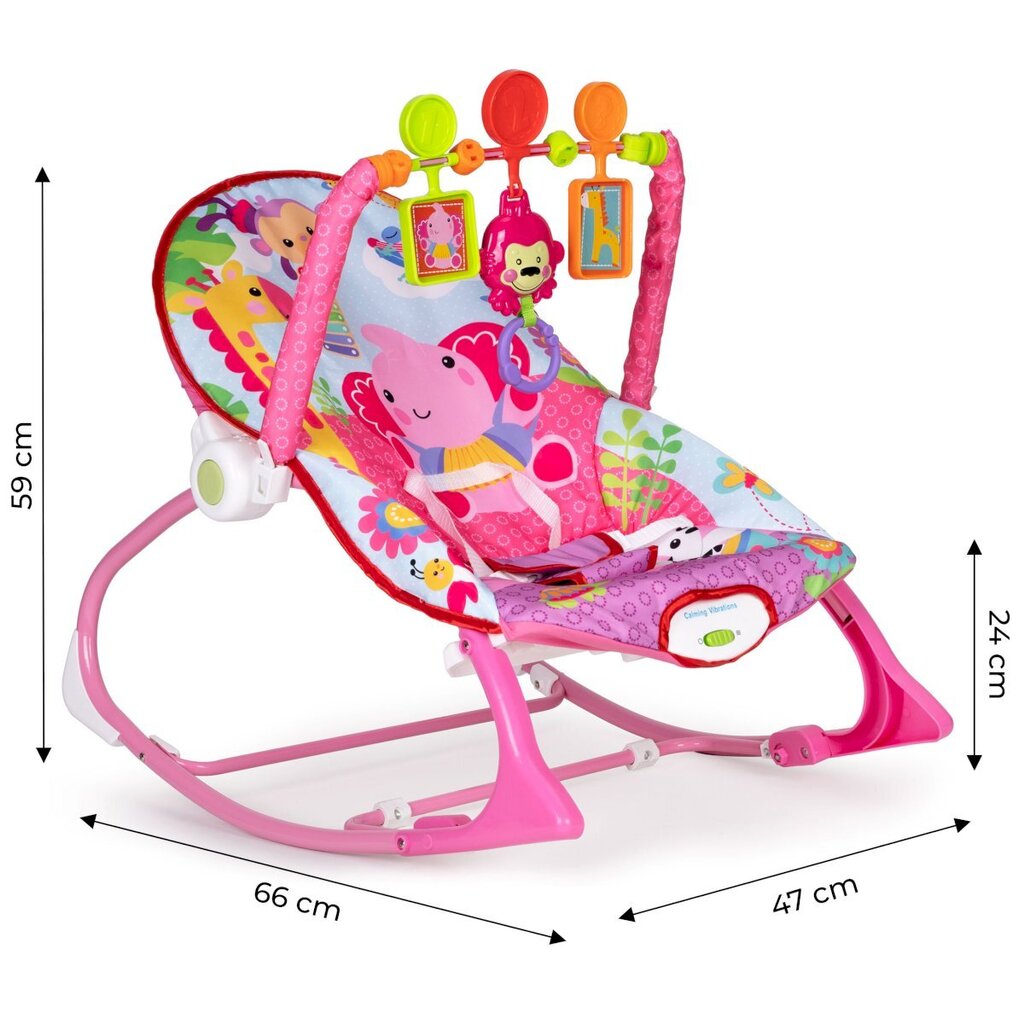 Kiiktool Ecotoys 2in1, roosa hind ja info | Beebi lamamistoolid | kaup24.ee