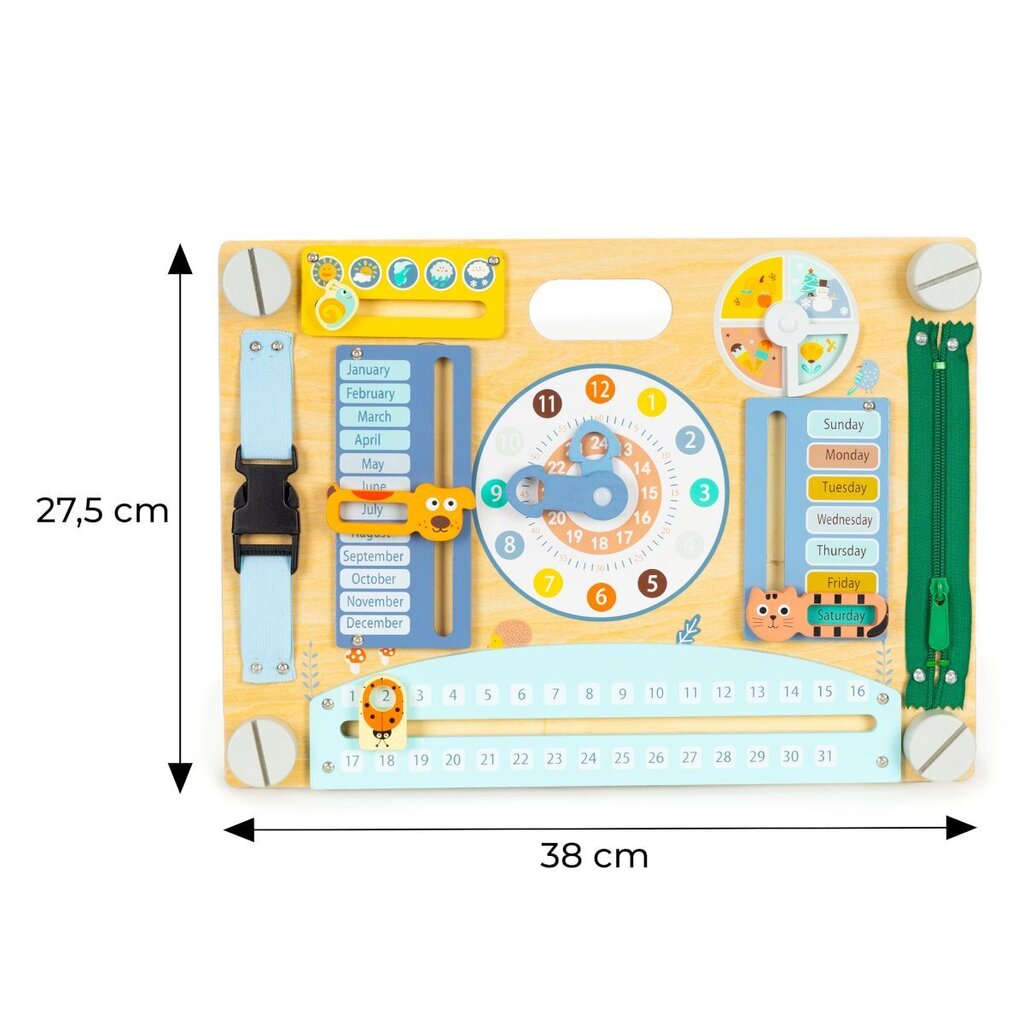 Puidust sensoorne õppetahvel lastele Ecotoys hind ja info | Arendavad mänguasjad | kaup24.ee