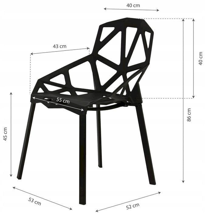 Elutoa toolide komplekt, 4 tk hind ja info | Söögilaua toolid, köögitoolid | kaup24.ee