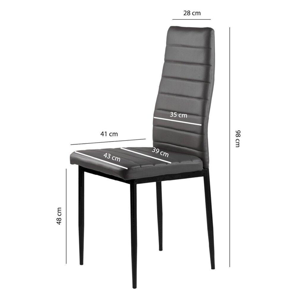 Komplektis 4 tooli ModerHome DC855, hall hind ja info | Söögitoolid, baaritoolid | kaup24.ee