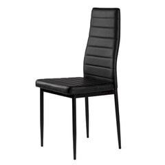 Обеденные стулья, 4 штуки, черные цена и информация | Стулья для кухни и столовой | kaup24.ee