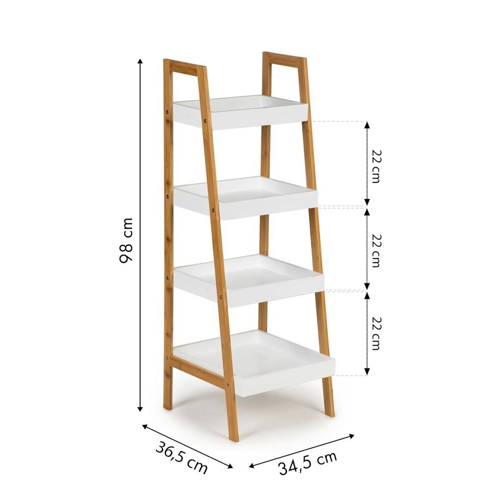 Bambusest raamaturiiul ModernHome, 98 cm hind ja info | Riiulid | kaup24.ee