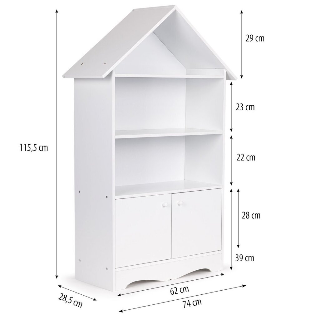 Raamaturiiul, laste mänguasjamaja Ecotoys цена и информация | Lastetoa riiulid | kaup24.ee