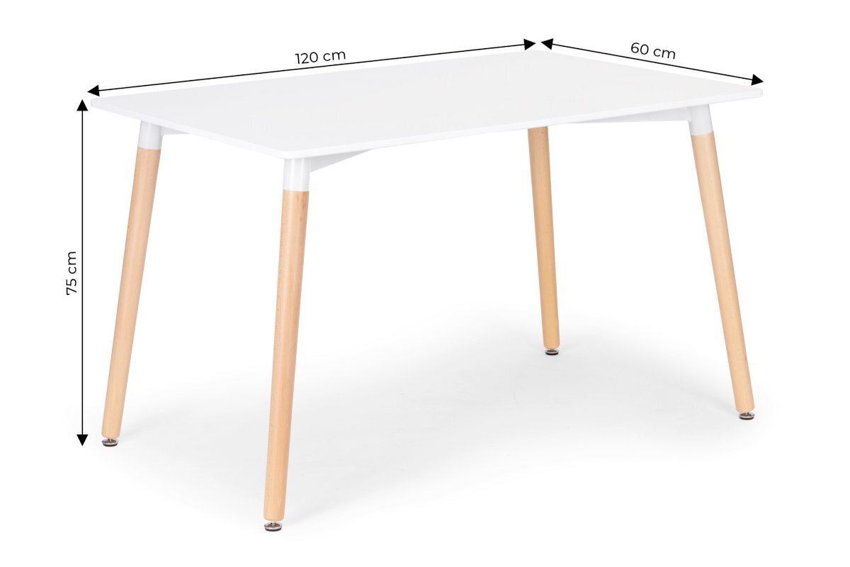 Moodne ristkülikukujuline laud, 80 cm 80 x 120 cm hind ja info | Köögi- ja söögilauad | kaup24.ee