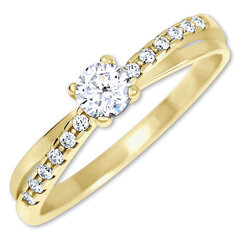 Brilio kullakristallidega sõrmus 229 001 00810 hind ja info | Sõrmused | kaup24.ee