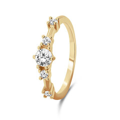 Brilio Silver Очаровательное позолоченное кольцо с цирконами RI040Y цена и информация | Кольцо | kaup24.ee