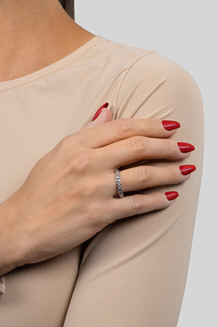 Brilio Silver hõbedane sõrmus tsirkoonidega RI050W цена и информация | Sõrmused | kaup24.ee
