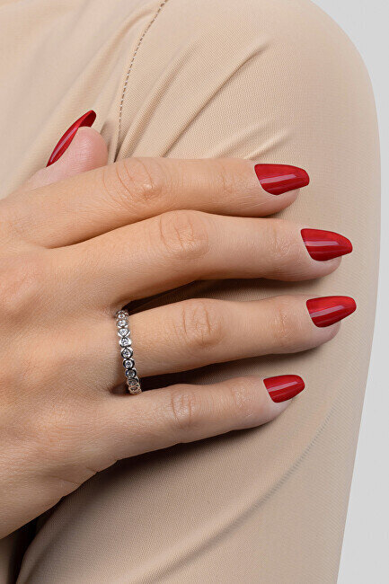 Brilio Silver hõbedane sõrmus tsirkoonidega RI050W цена и информация | Sõrmused | kaup24.ee