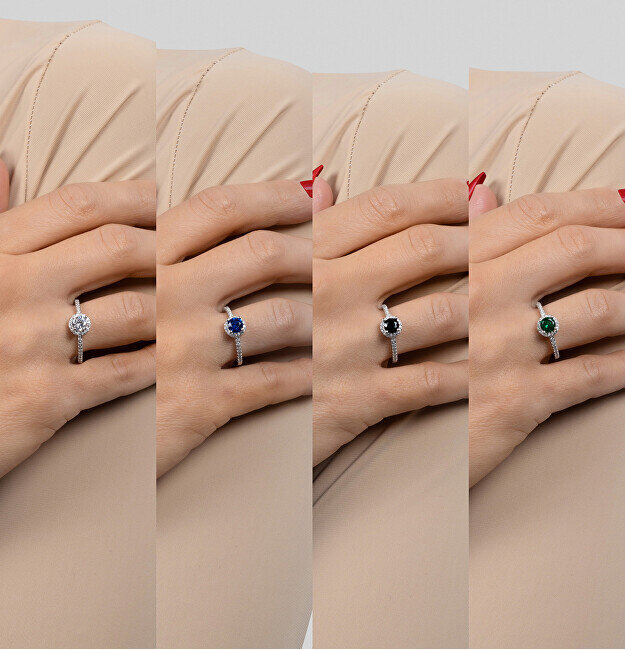 Brilio Silver hõbedane sõrmus tsirkoonidega RI054WB цена и информация | Sõrmused | kaup24.ee