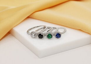 Brilio Silver hõbedane sõrmus tsirkoonidega RI054WB hind ja info | Sõrmused | kaup24.ee