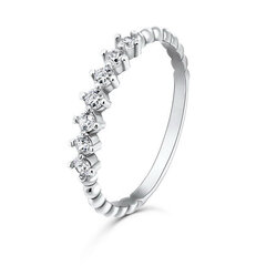 Brilio Silver hõbedane sõrmus tsirkoonidega SR031W hind ja info | Sõrmused | kaup24.ee