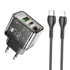 Hoco kiirlaadija N34 koos juhtmega USB-C + USB-A 20W цена и информация | Зарядные устройства для телефонов | kaup24.ee