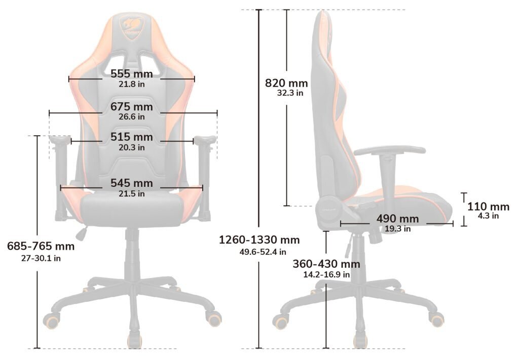 Mängutool Cougar Armor Elite, Oranž цена и информация | Kontoritoolid | kaup24.ee