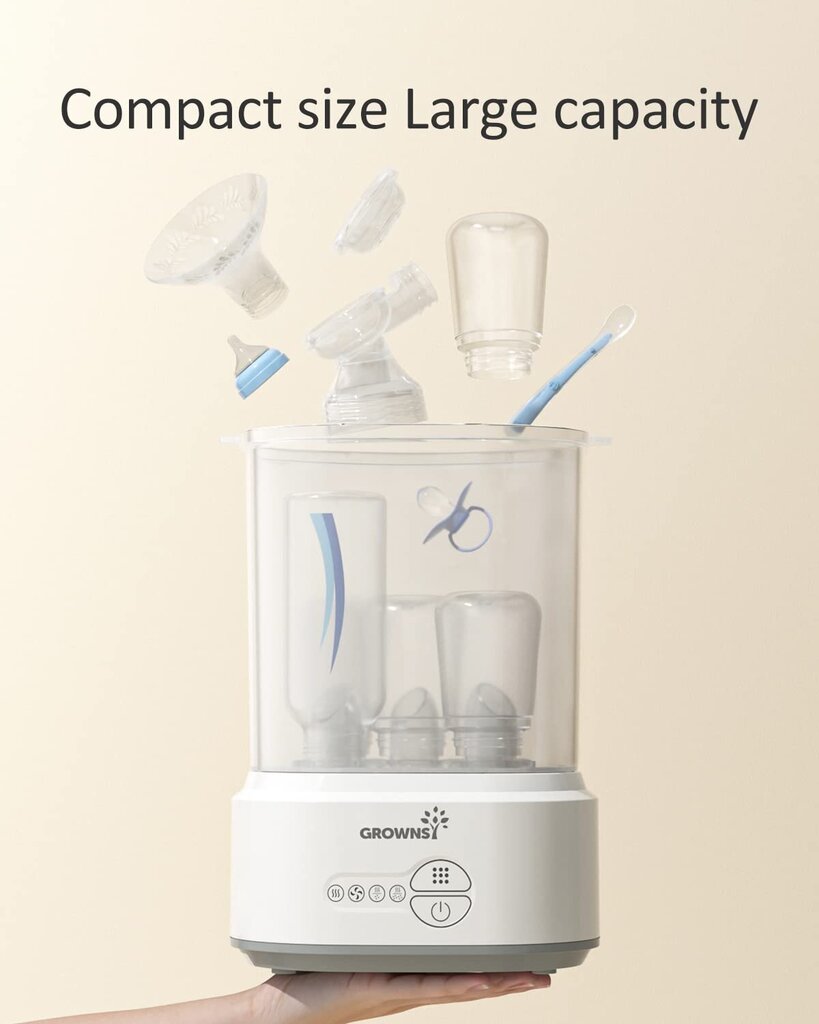 Kompaktne auruga lutipudelite sterilisaator hind ja info | Lutipudelite soojendajad ja sterilisaatorid | kaup24.ee