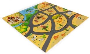 Пенопластовый коврик для детских головоломок, 9 деталей, сафари цена и информация | Развивающие коврики | kaup24.ee